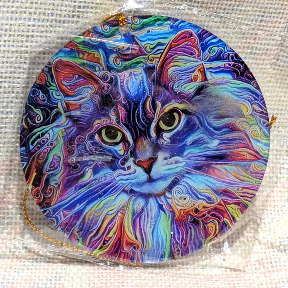 🚨 $5 w/Bundle 2+Items 🔥Colorful Cat Hanging Ornament Decor